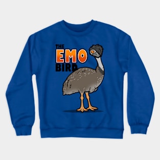 The Emo Bird Funny Emu Bird Original Cartoon Meme Crewneck Sweatshirt